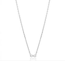 Kette 925 Silber Zirkonia Infinity layer fein klein 40+5cm