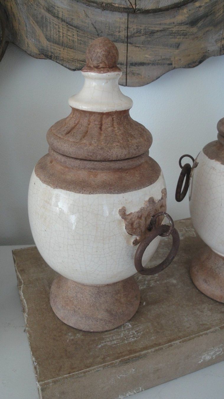 Tutte le decorazioni: 2 Amphoren Deckel und Eisenringen Shabby Chic – Usato da Erlenbach ZH venduto da Sondeiwendiz 2