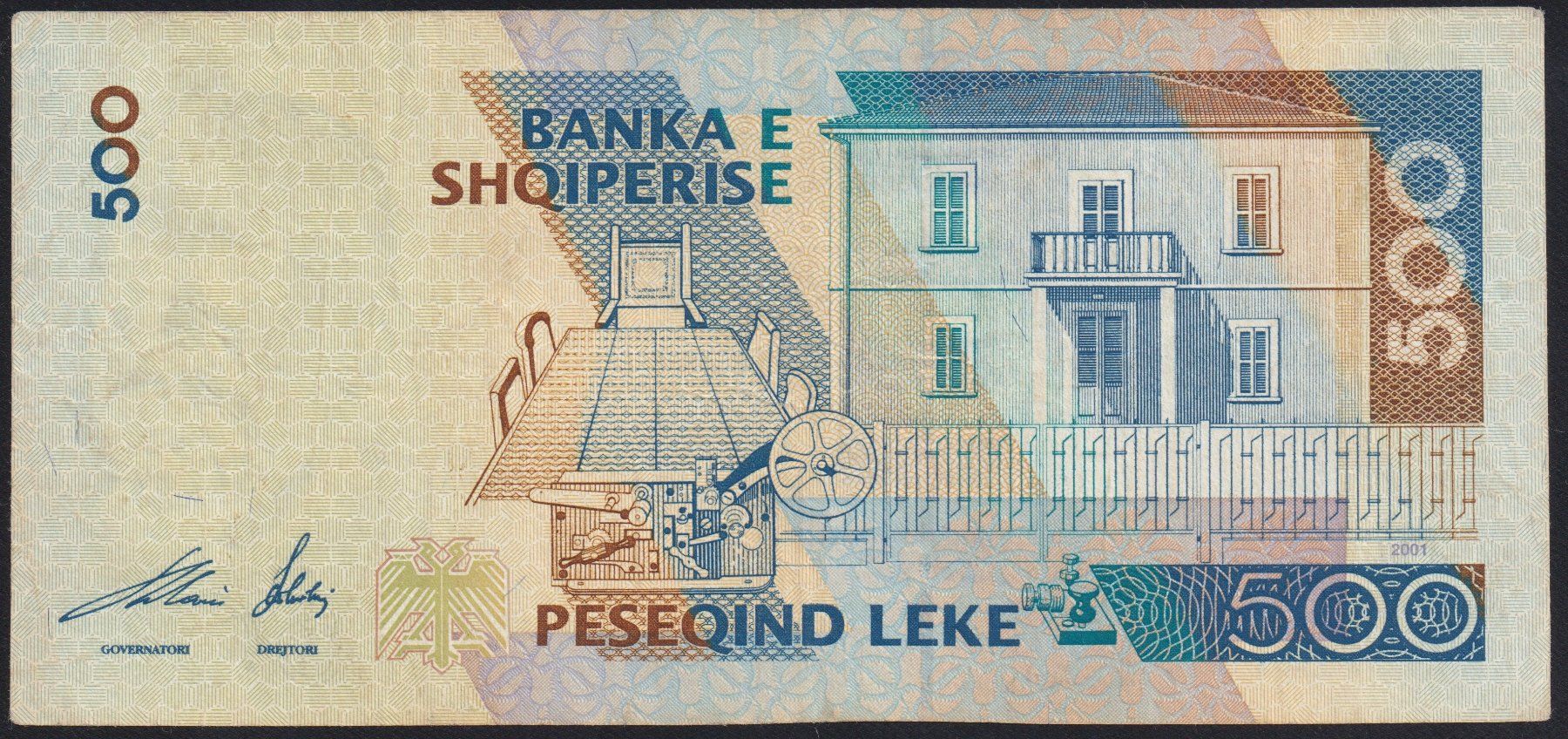 Banconote: Albanien 500 Leke 2001 – Usato da Brugg AG venduto da banknoten_muesli 1