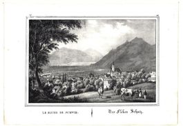 Schwyz  Lithographie von Weibel Comtesse 1838