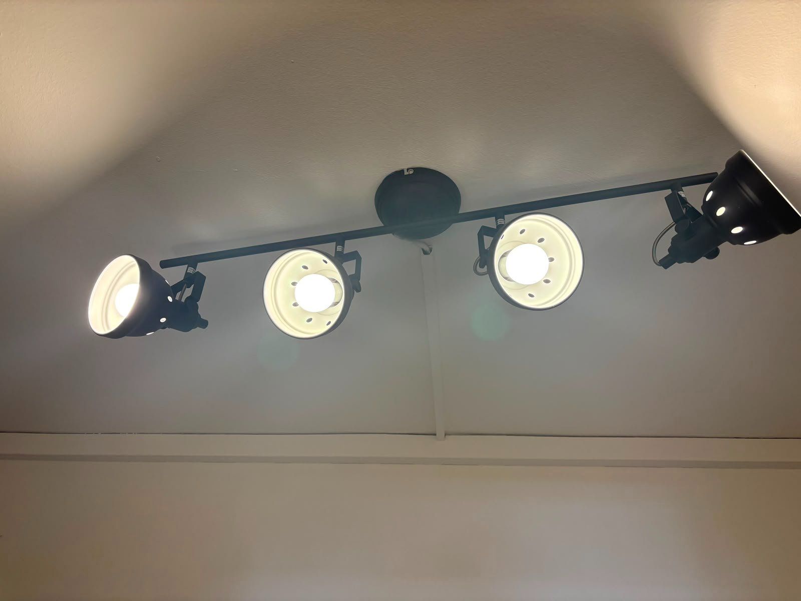 Lampadari & plafoniere: Flurlampe mit 4x schwarzen Leuchtmitteln – Usato da Zürich venduto da vin_7yr9