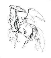 Gunter Böhmer (1911 - 1986) - Tuschezeichnung mit Pegasus