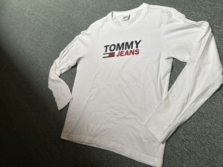 Tommy Jeans Langarmshirt Weiss Gr M