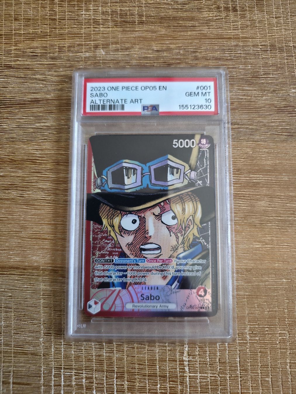 Bandai Sammelbilder & Trading cards: PSA 10 Sabo OP05-001 One Piece – Neu (gemäss Beschreibung) aus Turbenthal von 90erShop