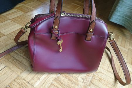Fossil Handtasche Rachel Satchel (bordeaux/beere) - wie neu!