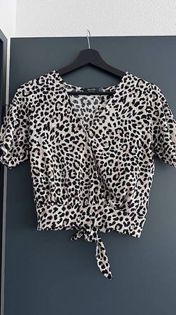 Leo-Print-Crop-Top  Grösse XS