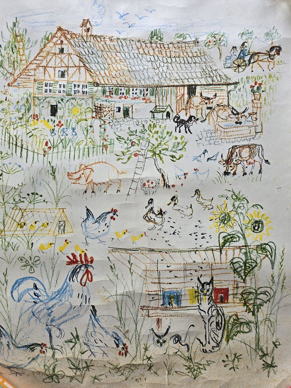 Posters & Illustrations: Plakat Hans Fischer Bitschi Katze – D'occasion à Hedingen par mickway