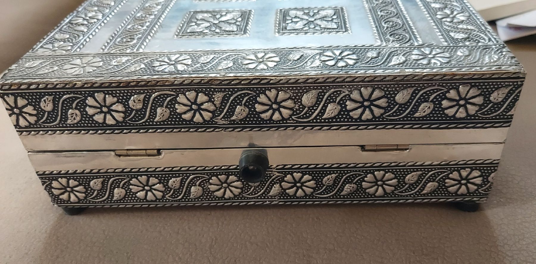 Dosen: Vintage Schmuckkiste versilbert mit Fächern, orientalisches – Gebraucht aus Liestal von swary007 3
