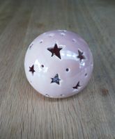 Keramik-Kugel Sterne, rosa, batteriebetrieben