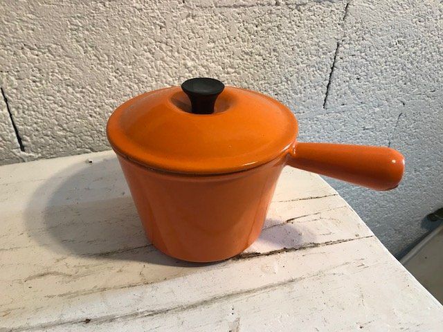 Ancien Caquelon à Fondue en Fonte Émaillée /23cm (D'occasion) à
