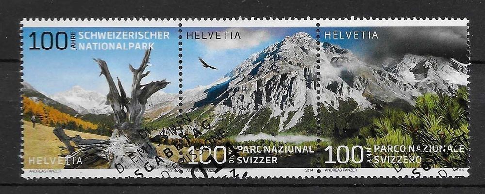 M1496 - Se tenant parc national 1er jour (D'occasion) à Trélex pour CHF ...