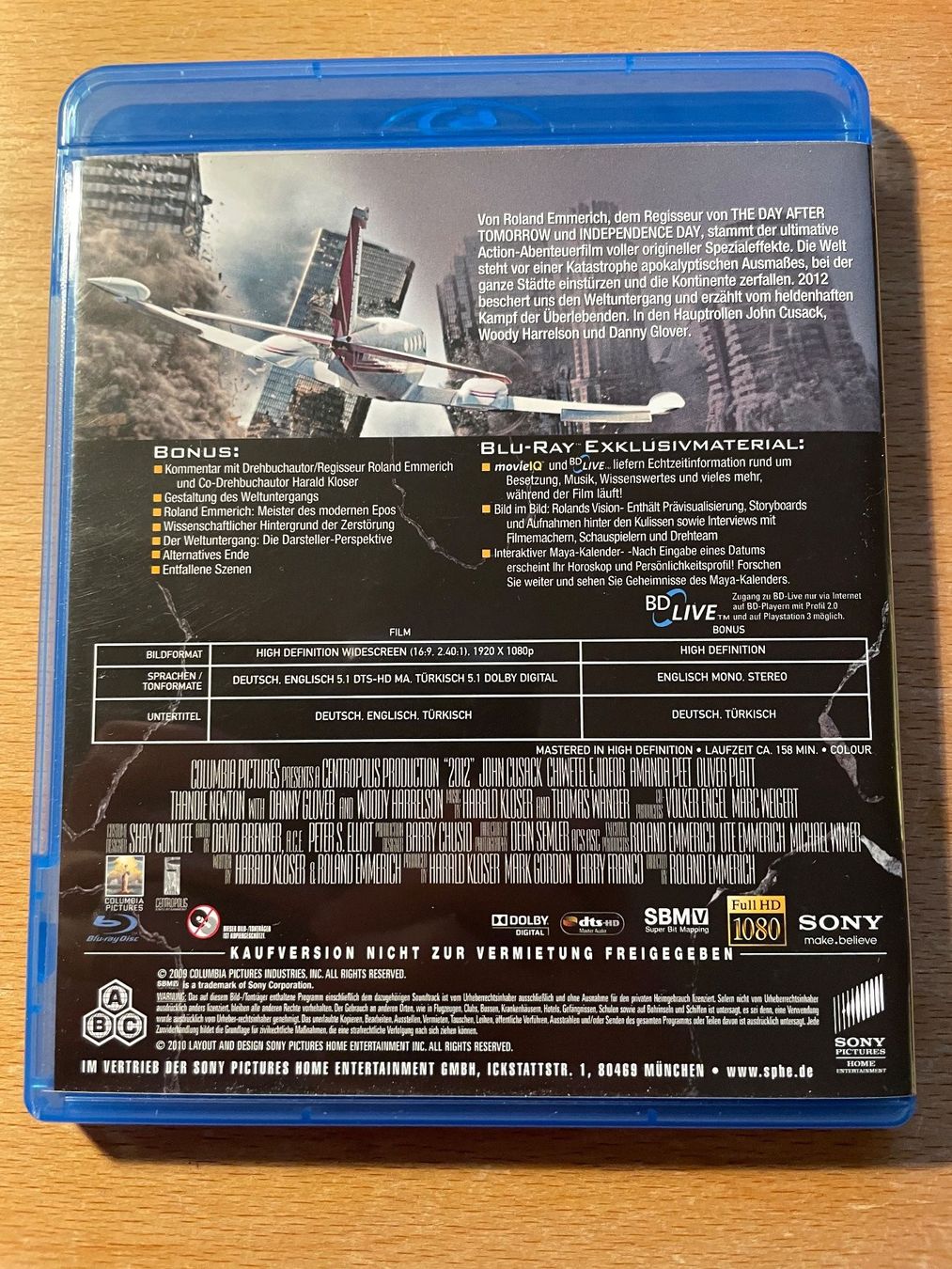Tous les DVDs: Blueray 2012 – D'occasion à Erlinsbach par Michel2006 2