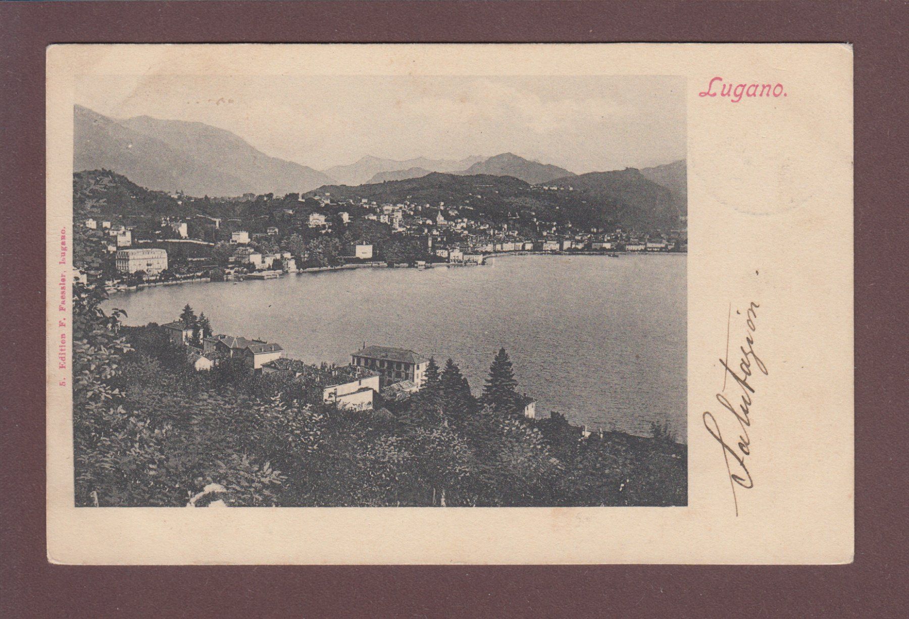 Cartoline postali: LUGANO - 1904 – Usato da Pully venduto da nicecards