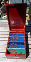 2 x Holzboxen mit Euro Münzsatz Sammlung