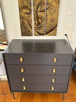 Dark grey minimalist dresser