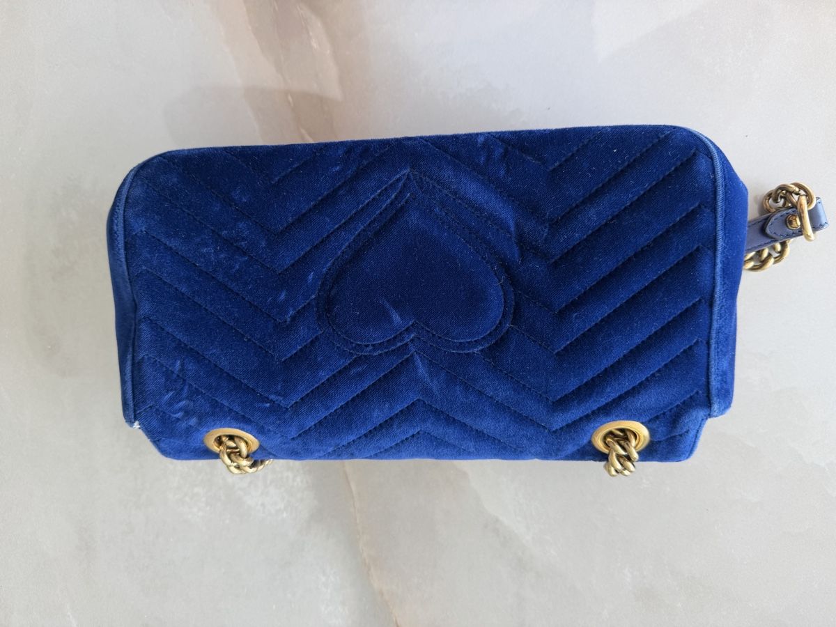 Gucci Borse da donna: Gucci Marmont Velvet Blue – Usato da Luzern venduto da Babs8519 2