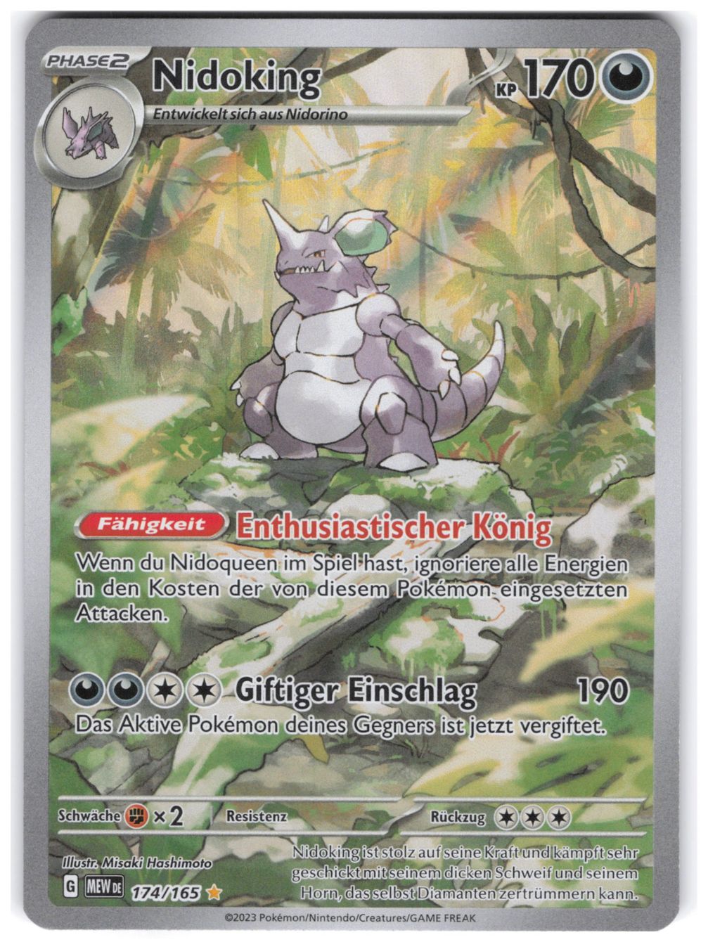 Pokémon Carte collezionabili: Nidoking / 151 / MEW 174 – Nuovo (secondo la descrizione) da Arni AG venduto da PokemonCardsStore