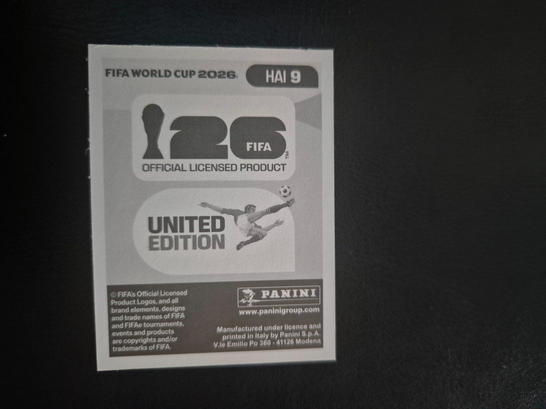 Panini Carte collezionabili: Panini WM 26 HAI 9 – Nuovo (secondo la descrizione) da Rorschacherberg venduto da AJ3108 1