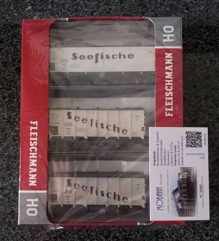 Fleischmann Modellini di ferrovie: Fleischmann - 4-teiliger Dampfzug der DRG, BR 86 mit DSS – Nuovo e nell'imballaggio originale da Rotkreuz venduto da MOBAHN-1zu87 1