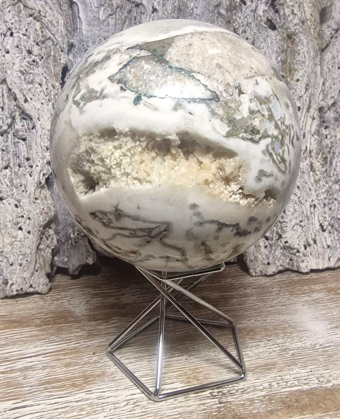 Minerali & Pietre curative: Drusige Moosachat Kugel 88mm 785g – Nuovo (secondo la descrizione) da Matzingen venduto da Shay_Crystalz 1
