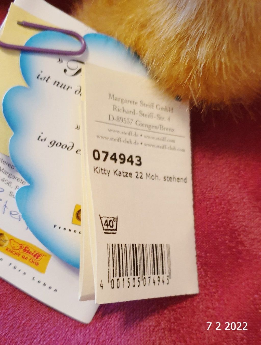 Steiff Giocattoli: Steiff Kitty Katze 074943 – Nuovo (secondo la descrizione) da Basel venduto da The_Onliners 3
