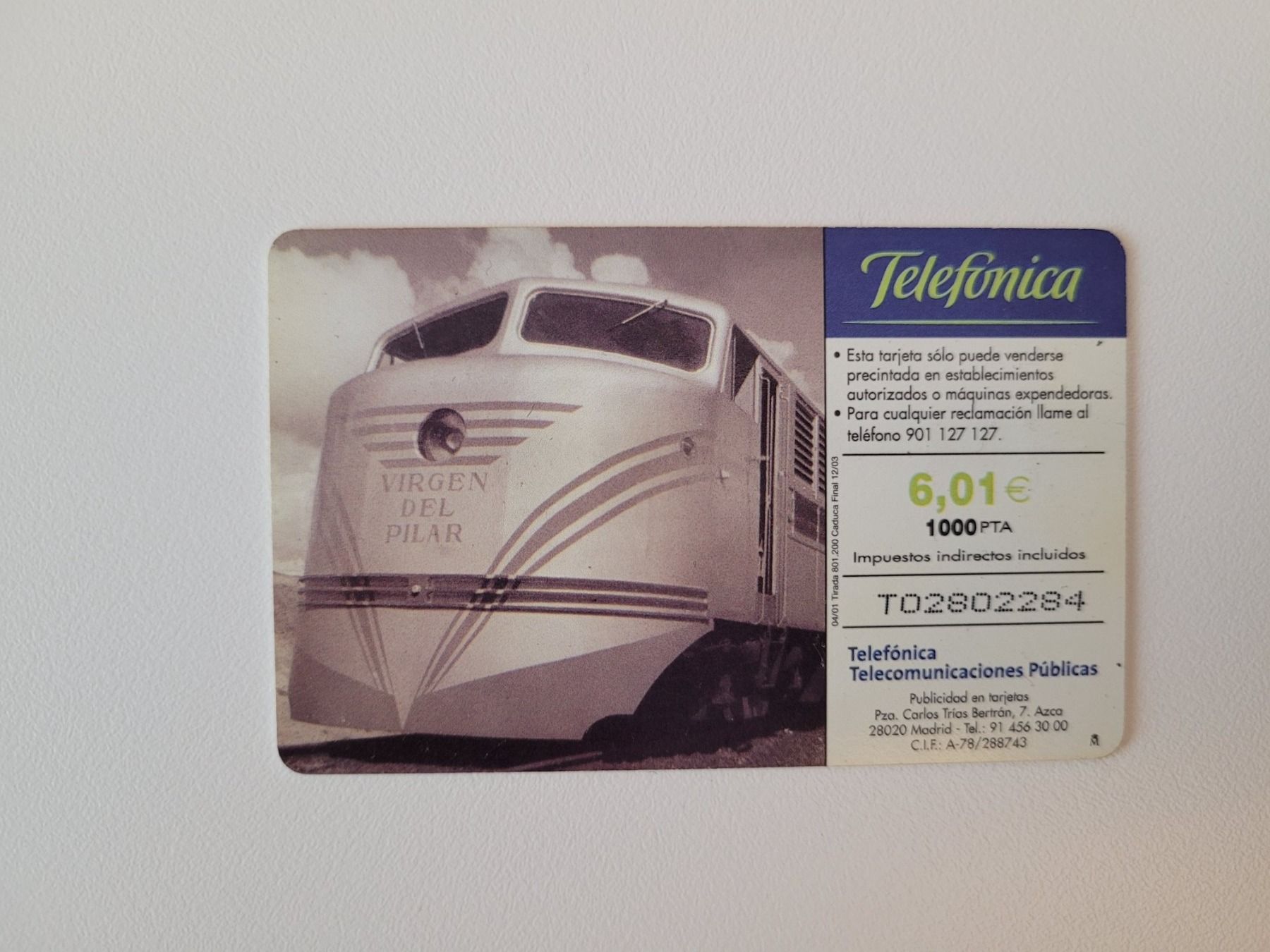 Cartes de téléphone: Telefonkarte Spanien "Zug" – D'occasion à Inwil par Flower2325 1