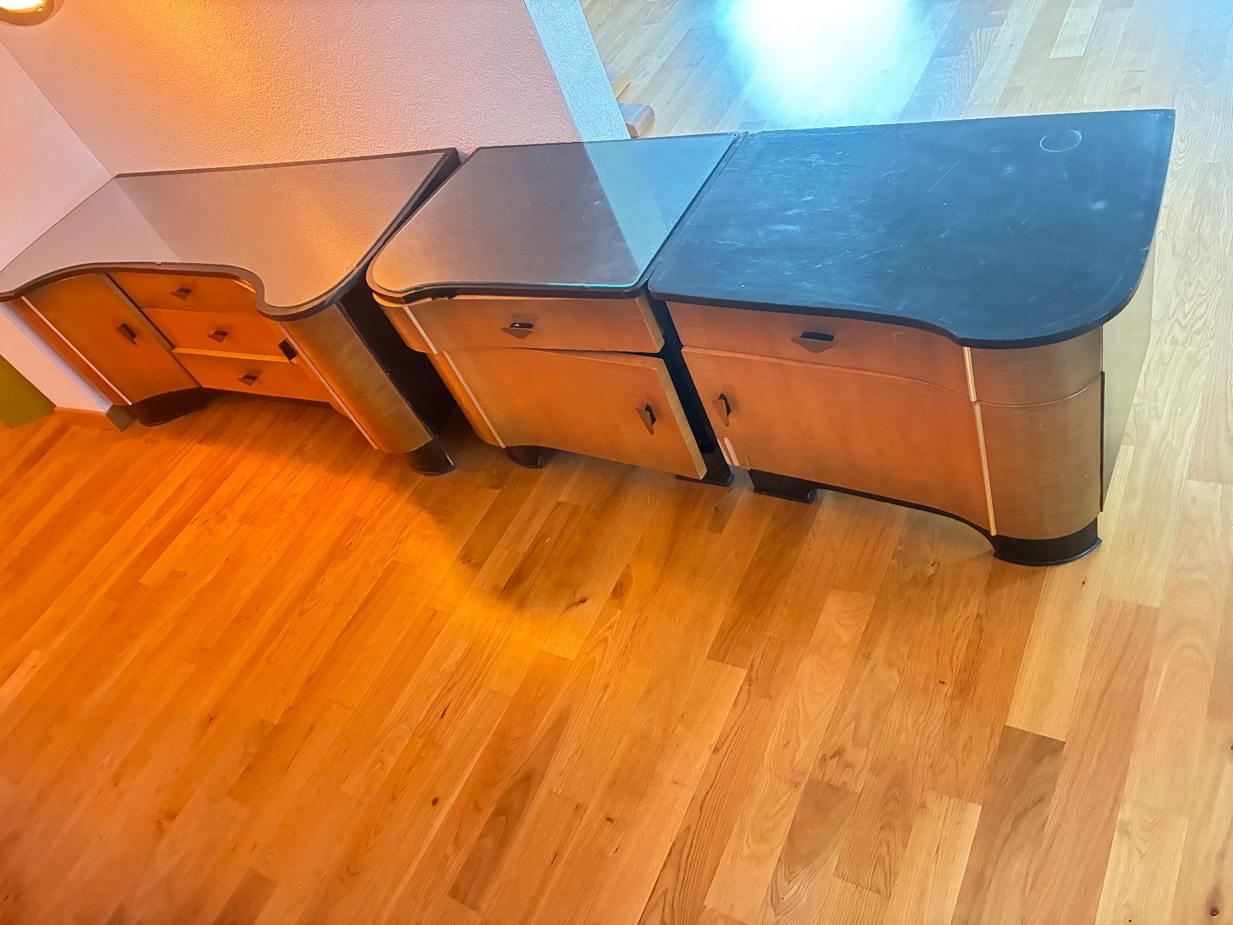 Kommoden: Art Déco Set Sideboard mit 2 Beistellschränke – Gebraucht aus St. Gallen von Sirii9000 3