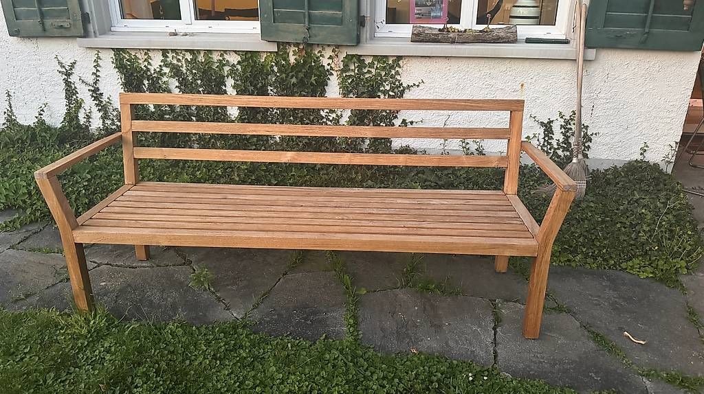 Bänke: Weishäupl Gartenbank massiv teak – Gebraucht aus Küsnacht ZH von stern2001 2