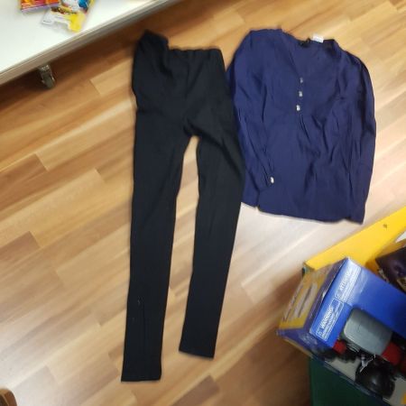 Umstandsbluse und Leggings gr S K36