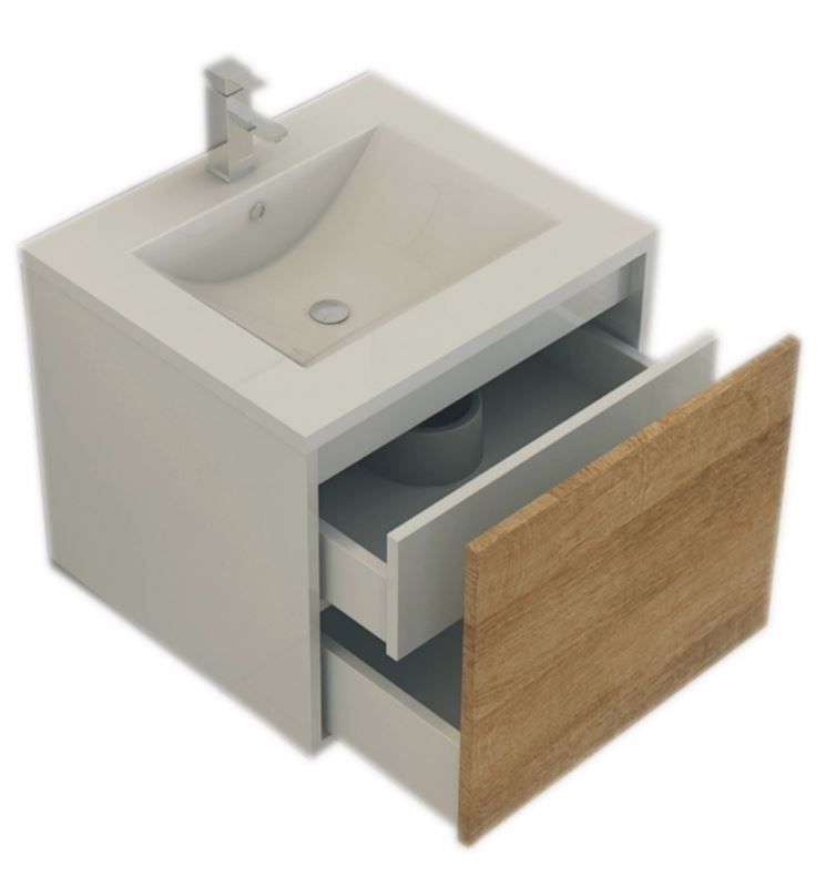 Mobili per bagno: Badmöbelset 'Linz' in Holzoptik – Nuovo e nell'imballaggio originale da Herbertingen venduto da jet-line-e-trade 3