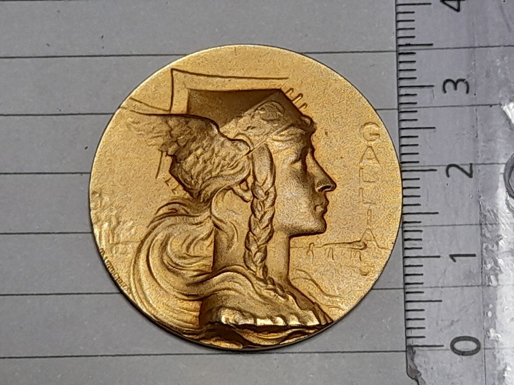 Médaille Plaque Art Nouveau Gallia Par Pillet - Bronze, XXème Siècle