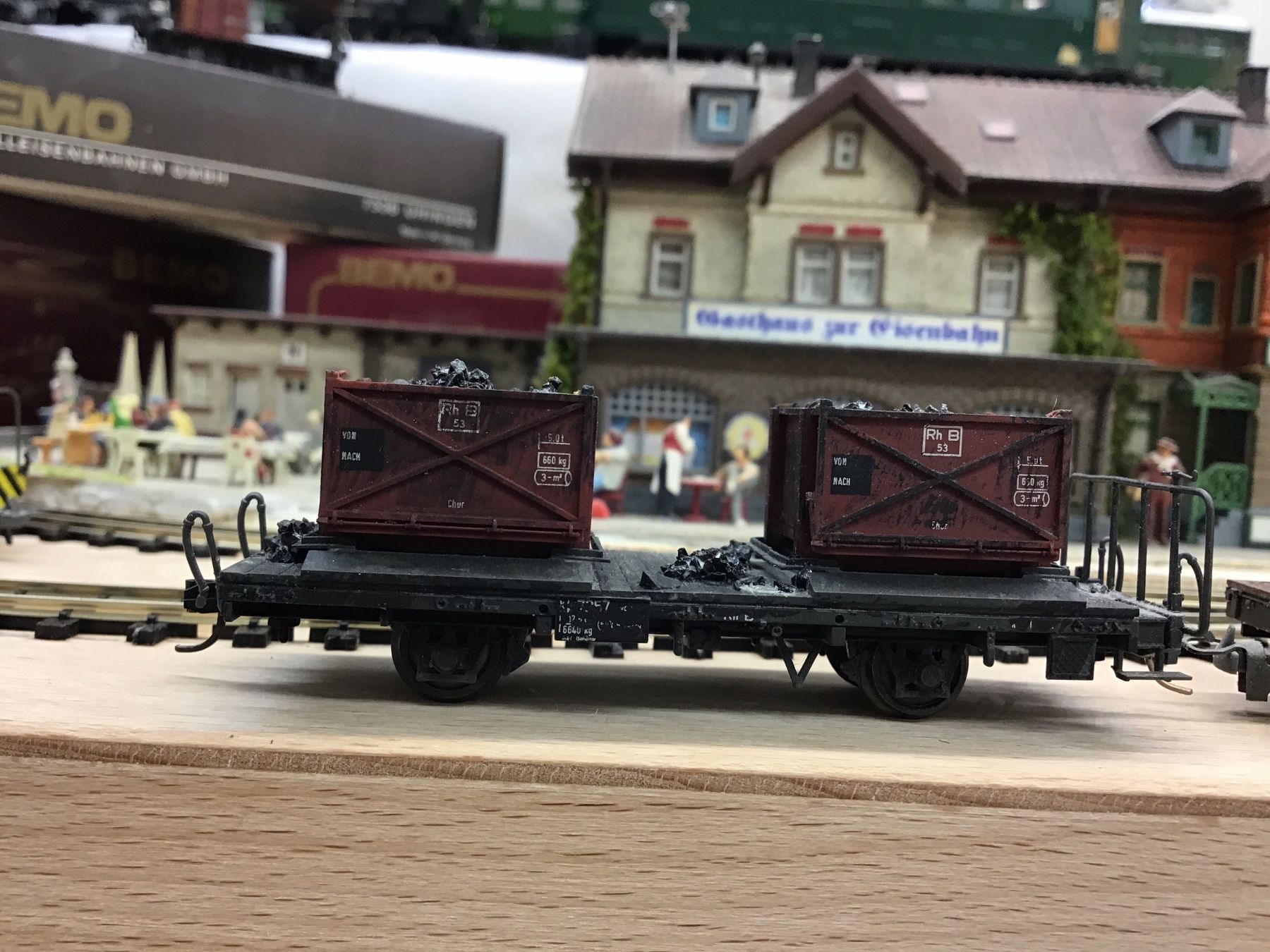 Bemo Modellini di ferrovie: BemoGüterwagenset gesupert – Usato da Männedorf venduto da Modelle-aller-Art 1