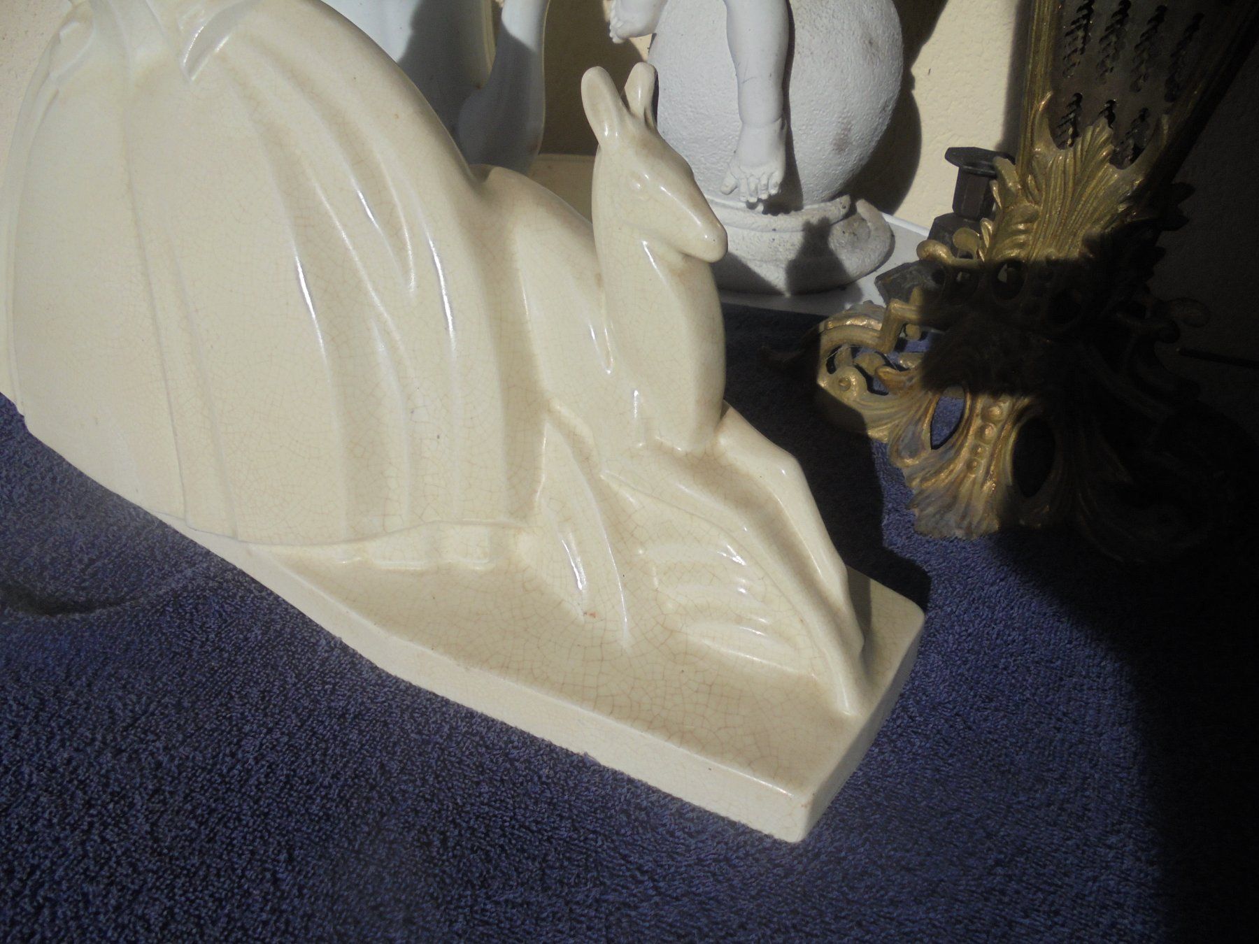 Statuette: Alte grosse Figur, im Art- Deco – Usato da Camorino venduto da Hunpete 2
