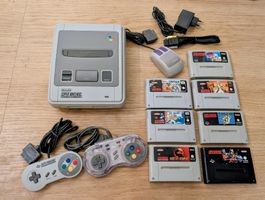 Super Nintendo avec 7 jeux