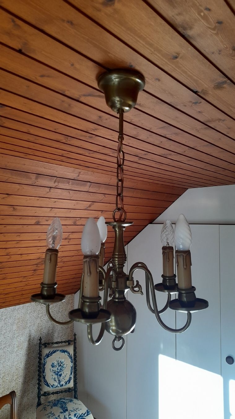 Kronleuchter & Deckenlampen: Lustre en métal - Vintage – Gebraucht aus Bussigny von Zabeth1030 1