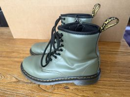 Dr Martens Boots Green Youth Size 12 Used