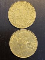 France, RARE 20 cts 1969 Bronze 