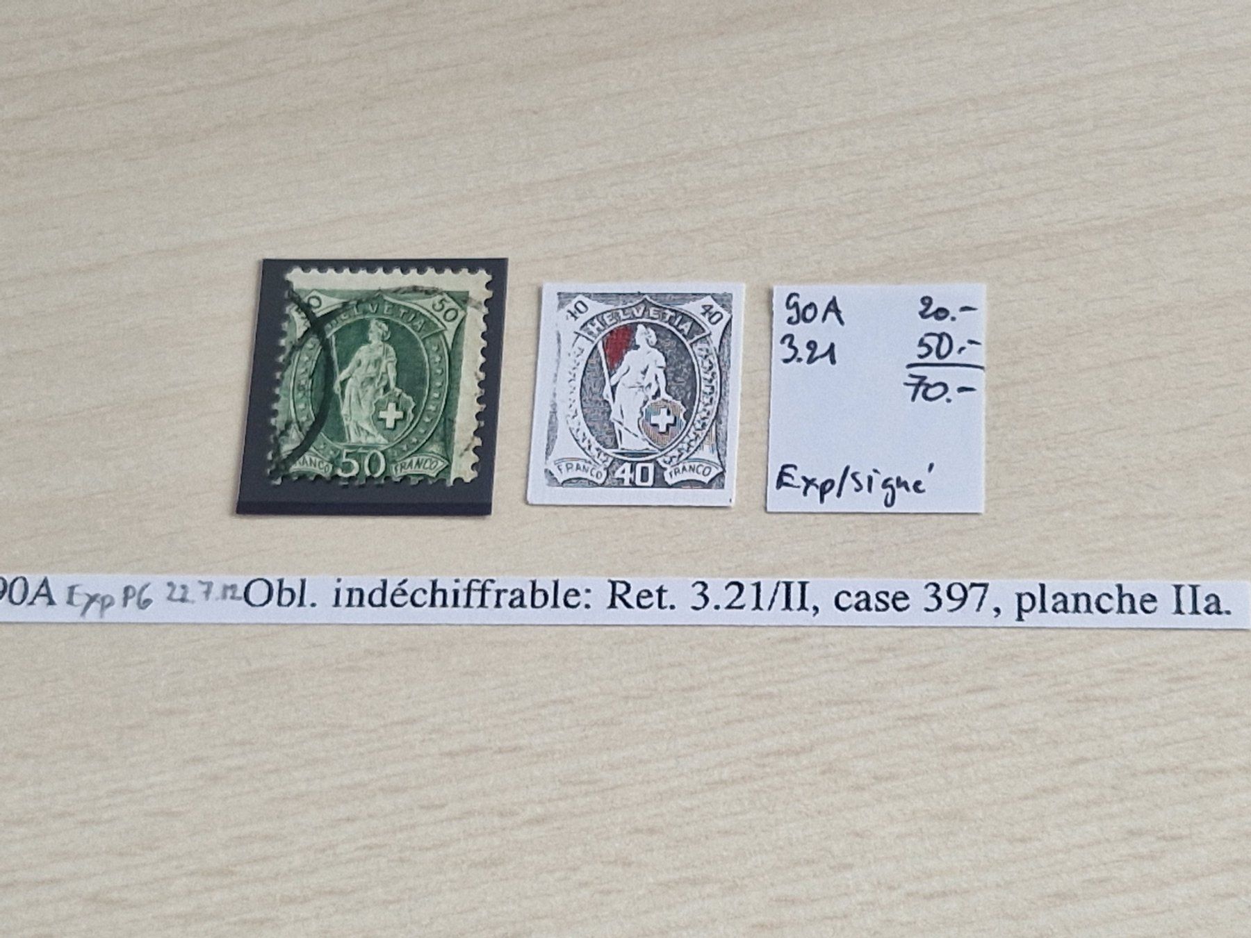 Tutti i francobolli: Stehende 90A.3.21/II, signiert, ab 1.- – Usato da Burgdorf venduto da Glossy01