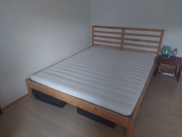 Tarva Ikea Wooden bed frame with mattress