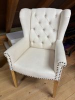 Sessel Ohrensessel beige Stoff gebraucht guter Zustand