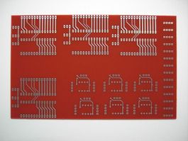 FR4 Platine rot eingefärbt einseiti 160mm x 100mm