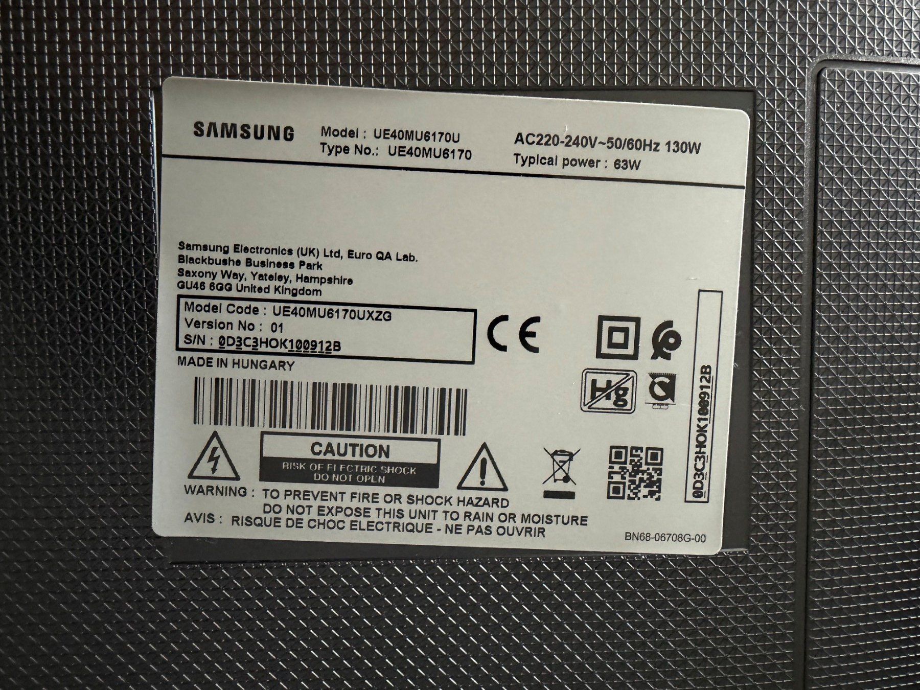 Samsung Televisori: Samsung TV UE40MU6170U – Usato da Allenwinden venduto da Zuger89 1
