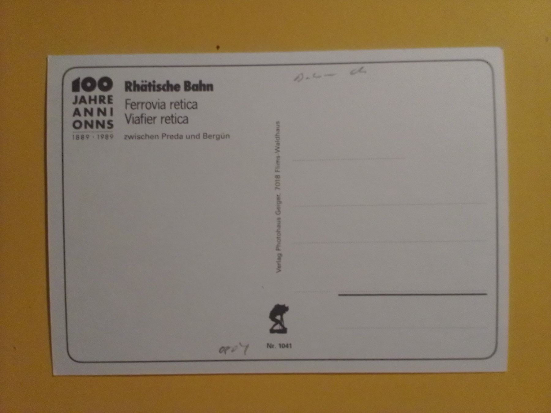 Cartoline postali: AK 100 Jahre Rhätische Bahn – Usato da Küttigen venduto da Melisch1000 1