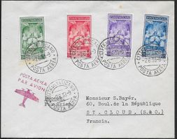1939 Luftpost VATICAN n. Frankreich Pabst Serie top ab 1.-