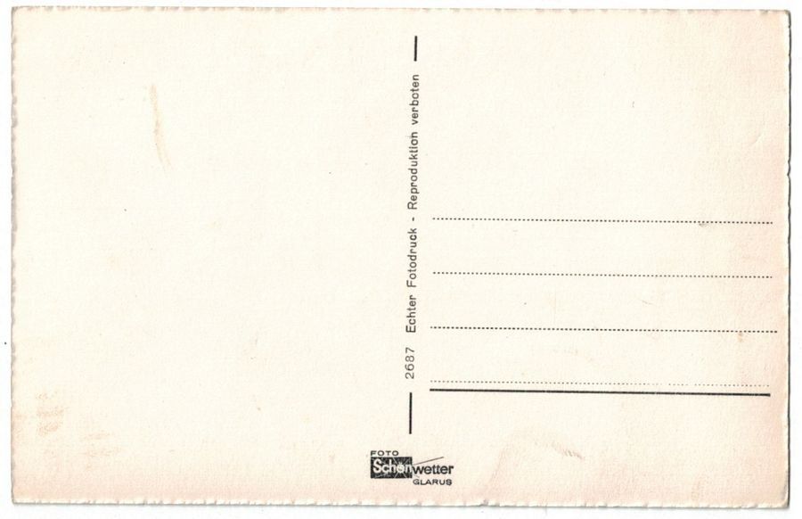 Cartoline postali: Braunwald, Sesselbahn, um 1950 – Usato da Frauenfeld venduto da POML 1