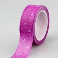 Washi Tape weisses zartes Pasleymuster auf violettem Grund