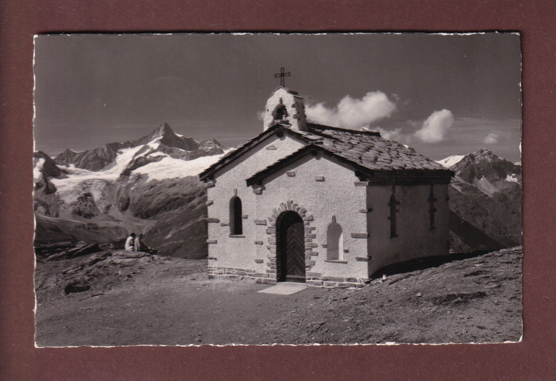 Ansichtskarten: Zermatt - Kapelle GORNERGRAT - 1954 – Gebraucht aus Pully von nicecards-shop