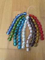 Glasperlen Set bunt 9 Stränge verschiedene Farben neu