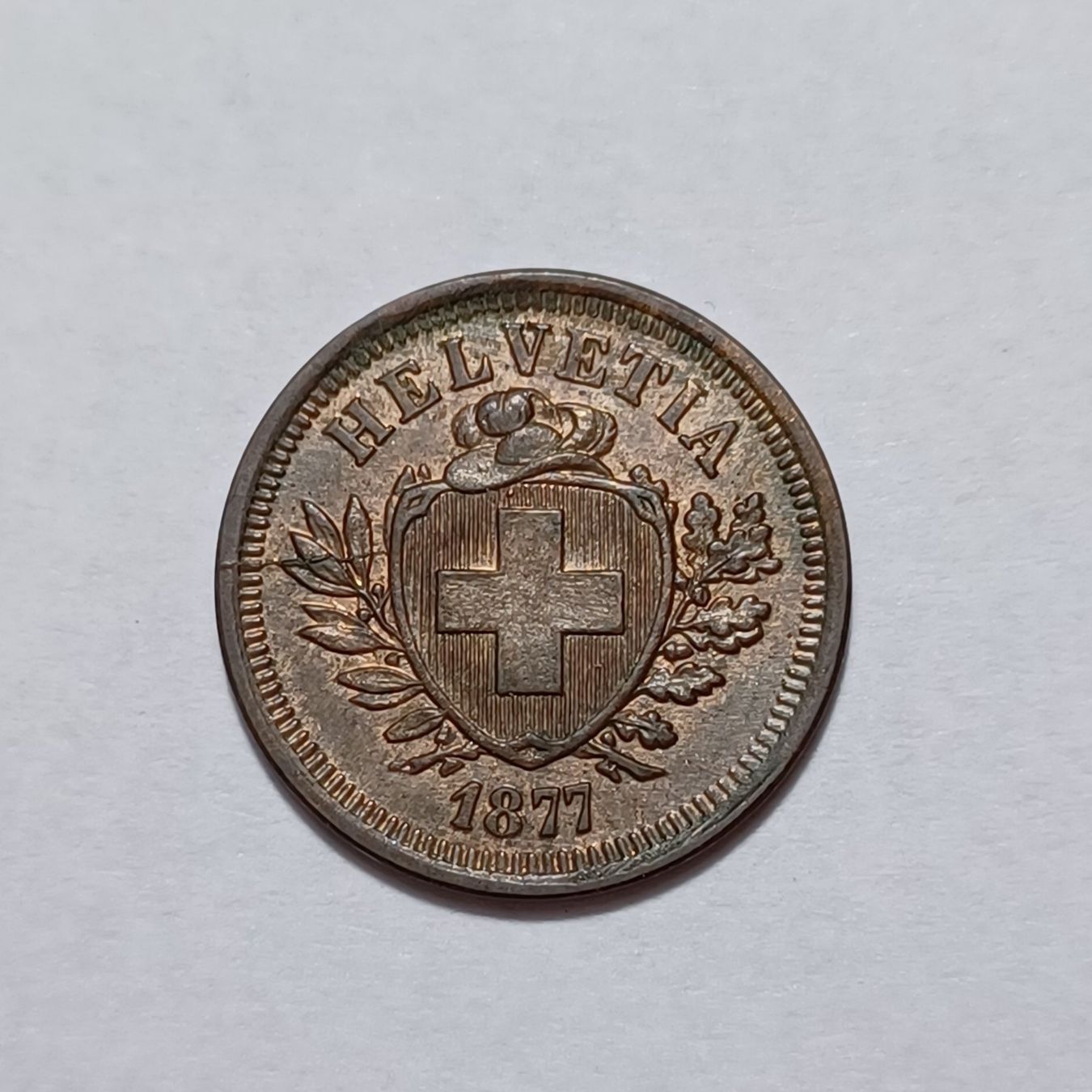 Tutti le monete: 1 Rappen 1877 unz – Nuovo (secondo la descrizione) da Pfäffikon ZH venduto da Schweizer_Muenzen