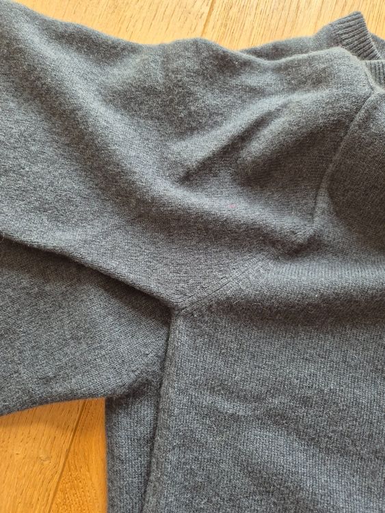 Pull Long En Cachemire Gris à Rayures – Taille 40, Occasion Très Bon état
